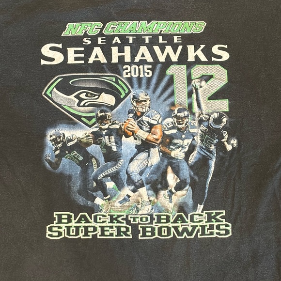 Seattle Seahawks Nfc Champions Tee Shirt - Picture 2 of 4